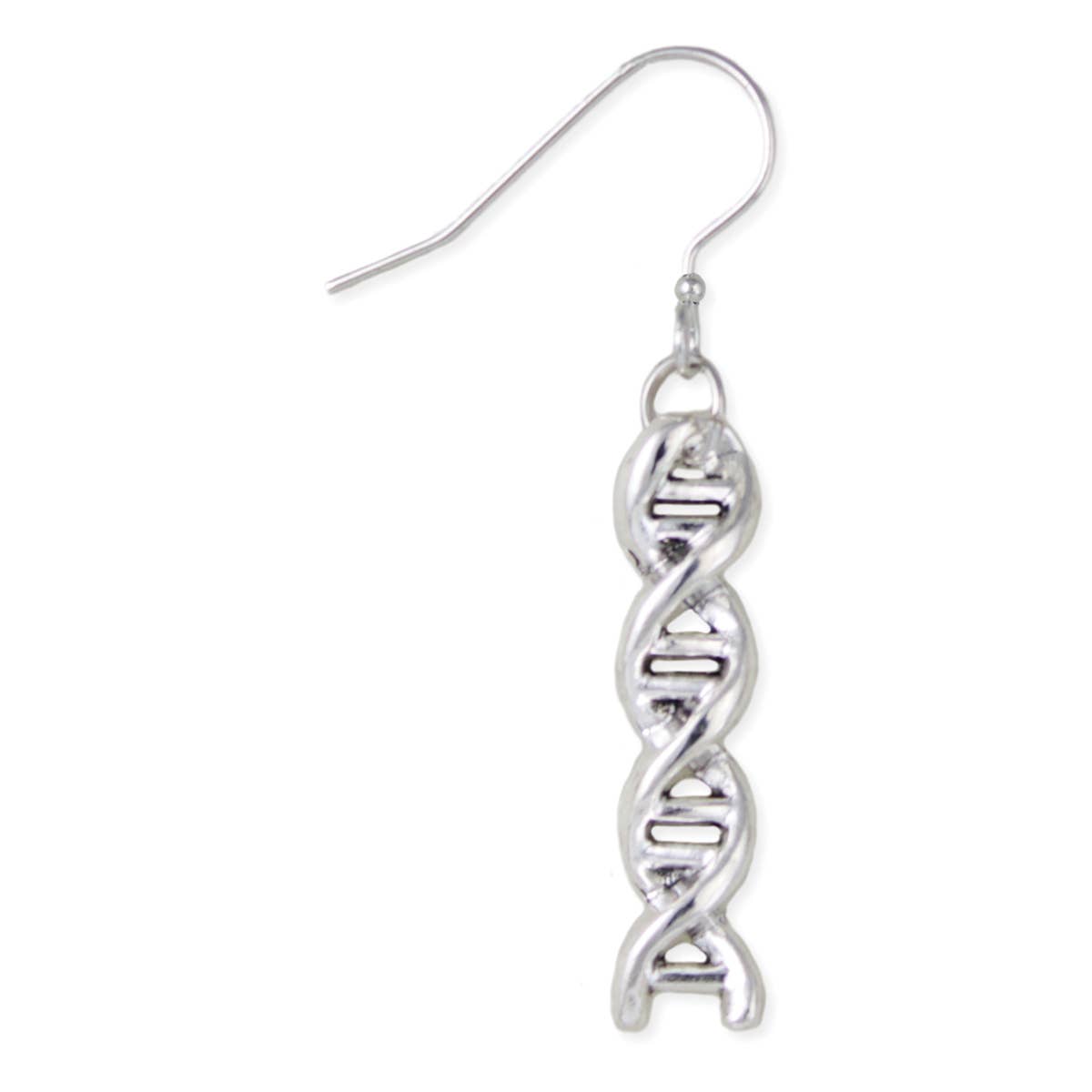 Pure Science Silver DNA Strand Earrings