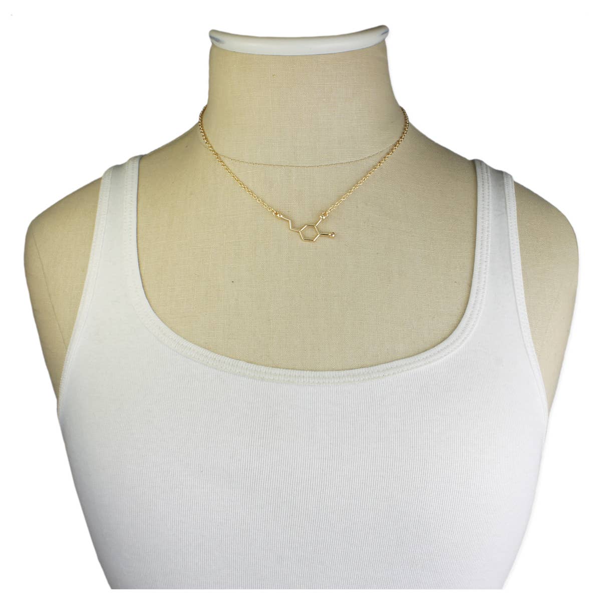 Chemical Reactions Dopamine Molecule Necklace