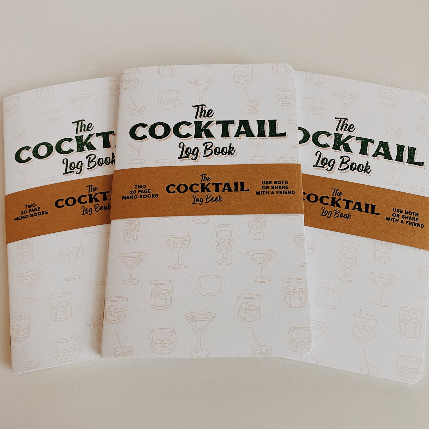 Cocktail Log Book - Two 20-page books - Record your Recipes
