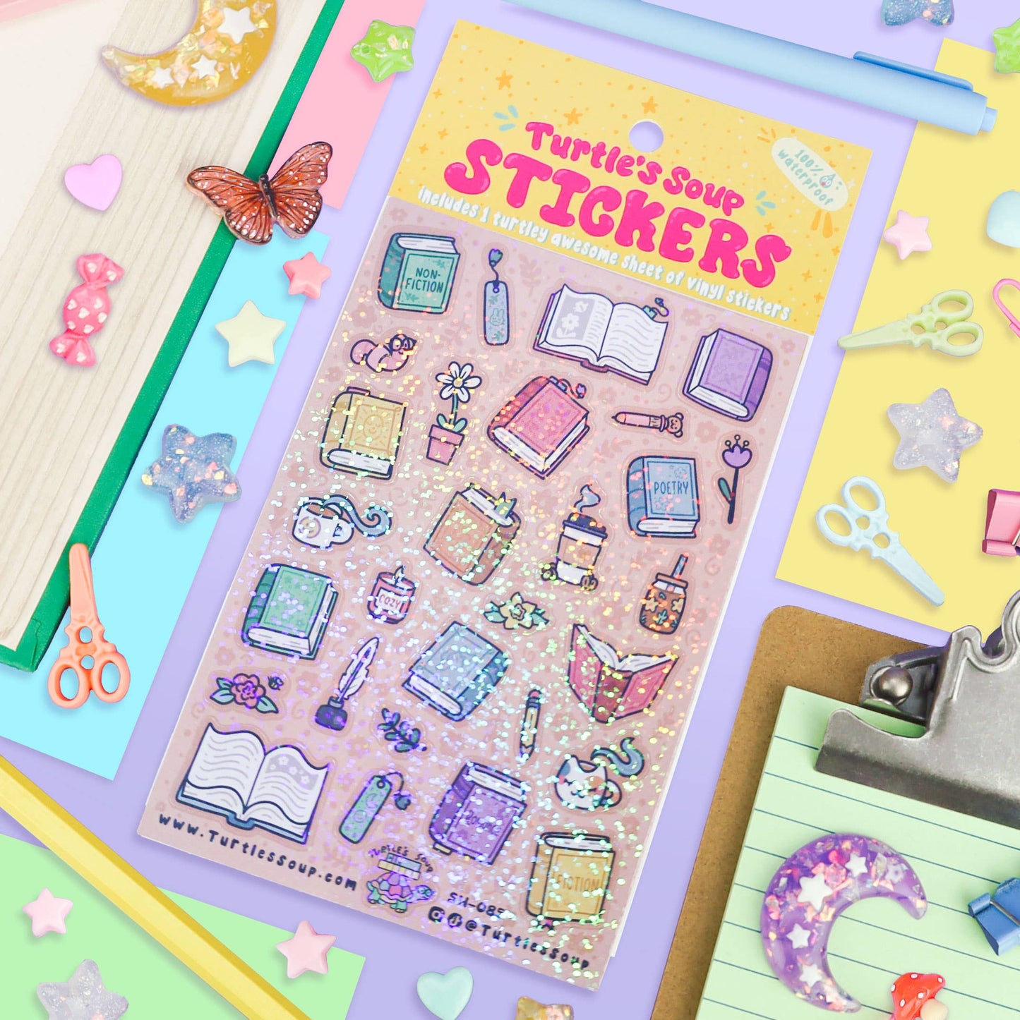 Books and Things | Bookish | Reader | Cute | Sticker Sheet