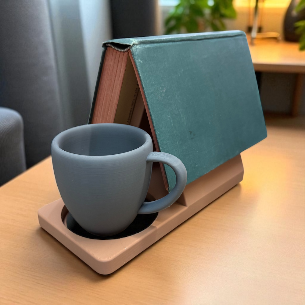 Book Stand Place Holder with Coaster