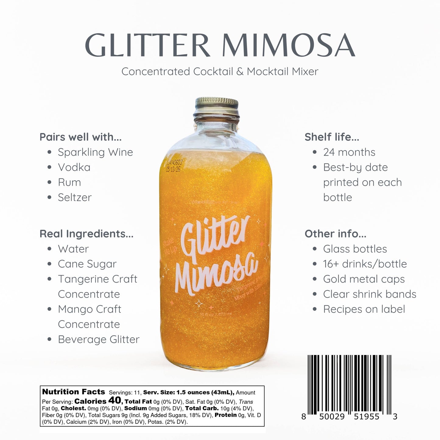 Glitter Mimosa Mixer