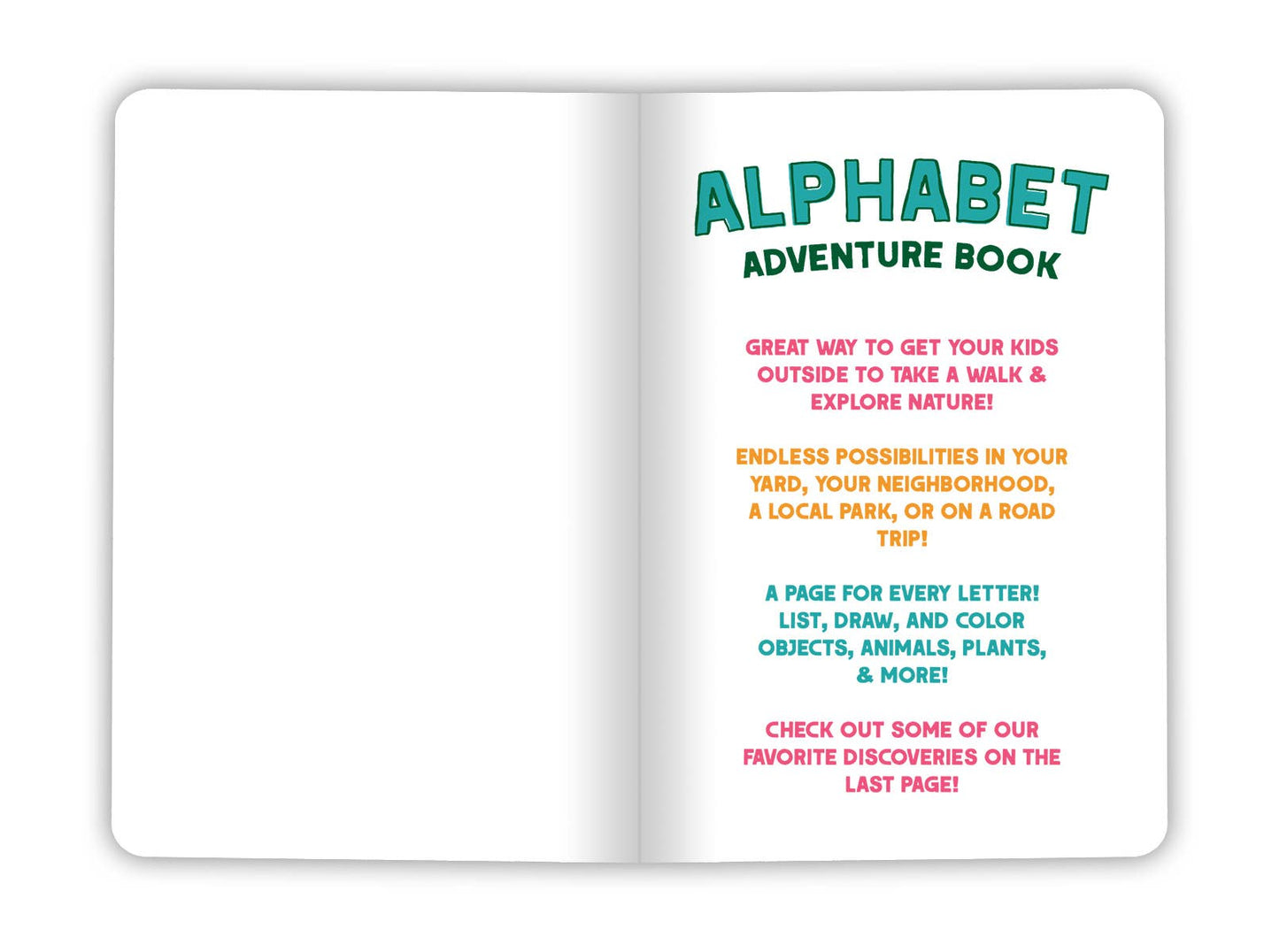 Alphabet Adventure Children's Log Book - Two 28-page books