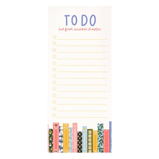 But First Another Chapter Bookshelf To-Do 4x9 Notepad