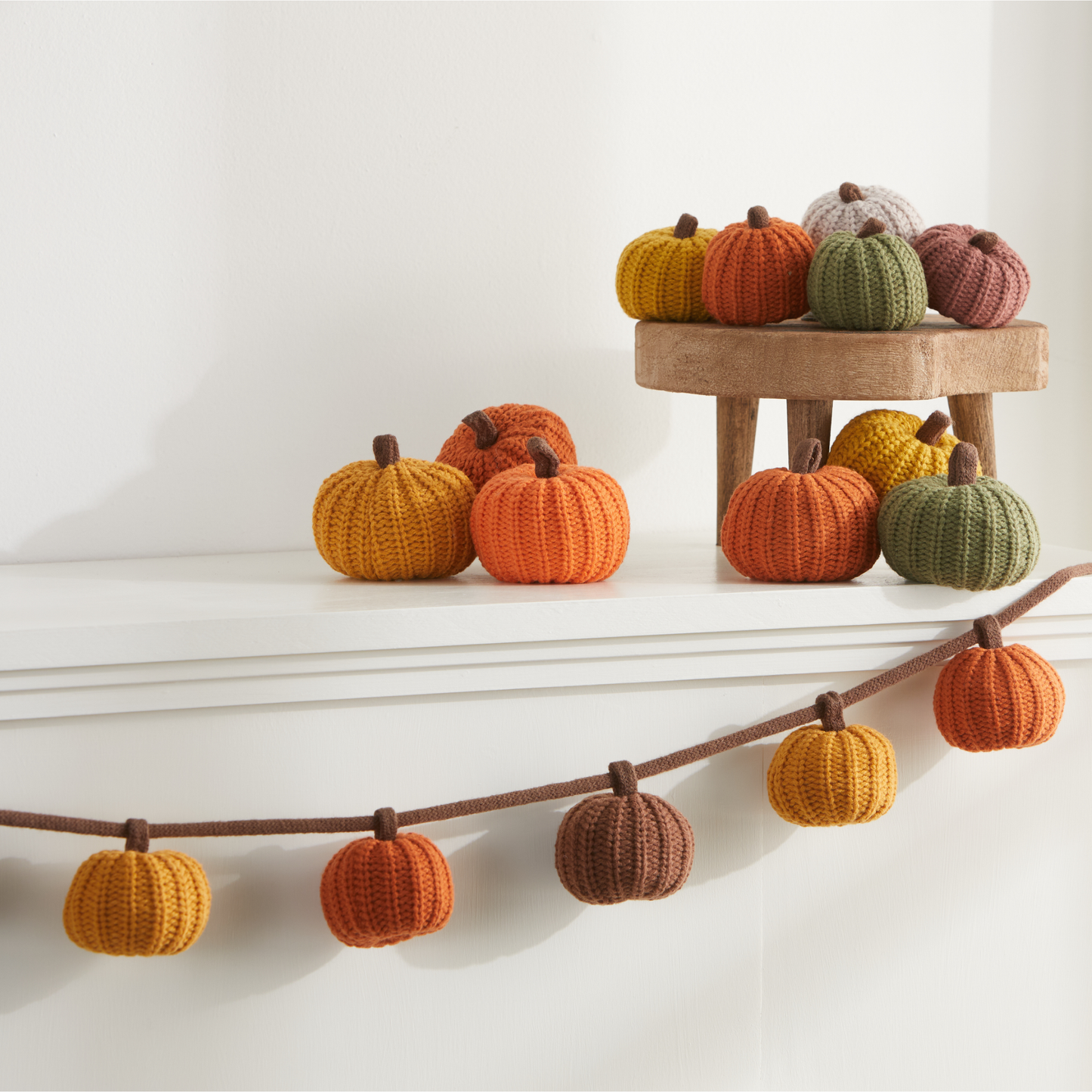 Colorful Knit Pumpkin Fall Home Decor, Thoughtful Gift, Best