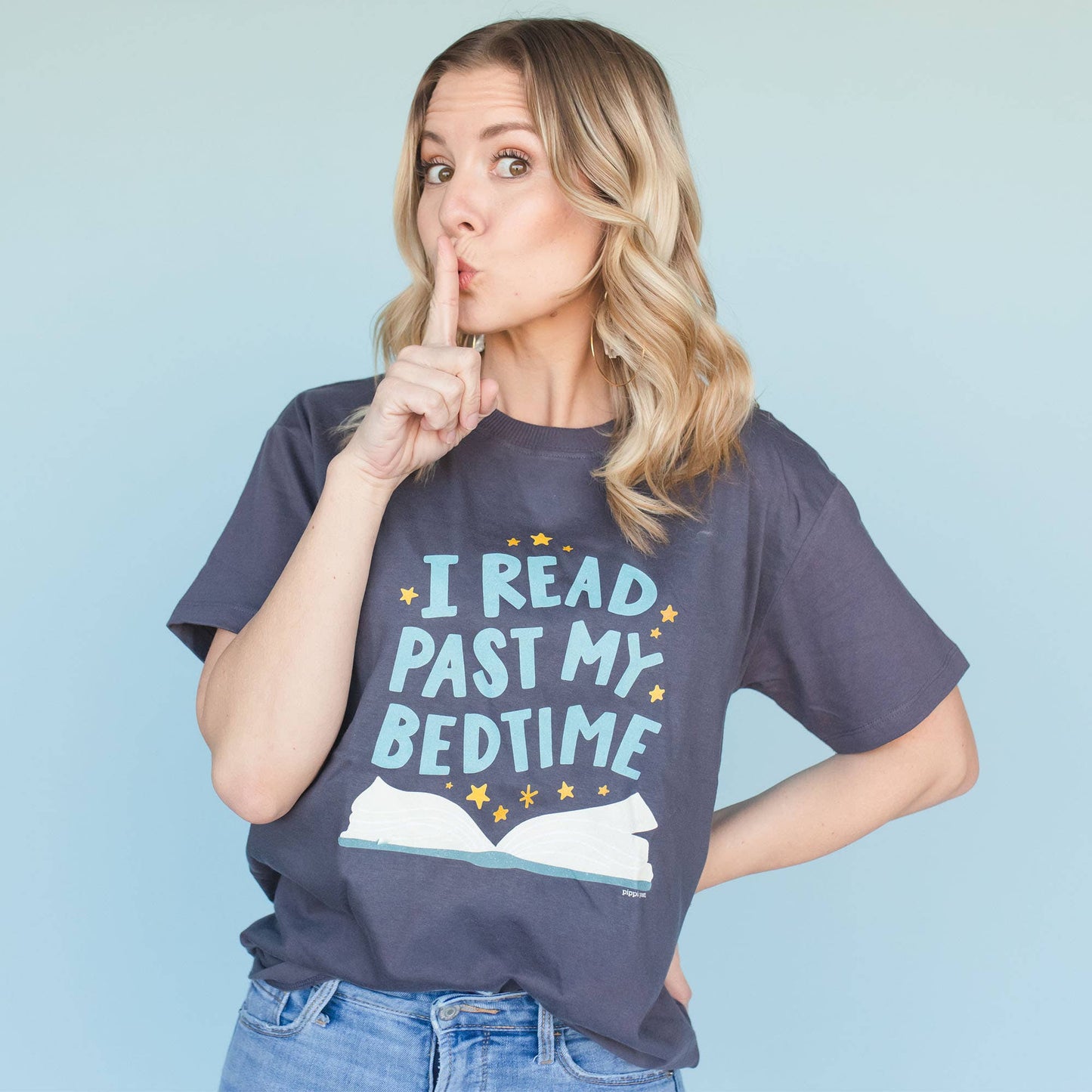 Bedtime Reader Pippi Tee - Dark Gray