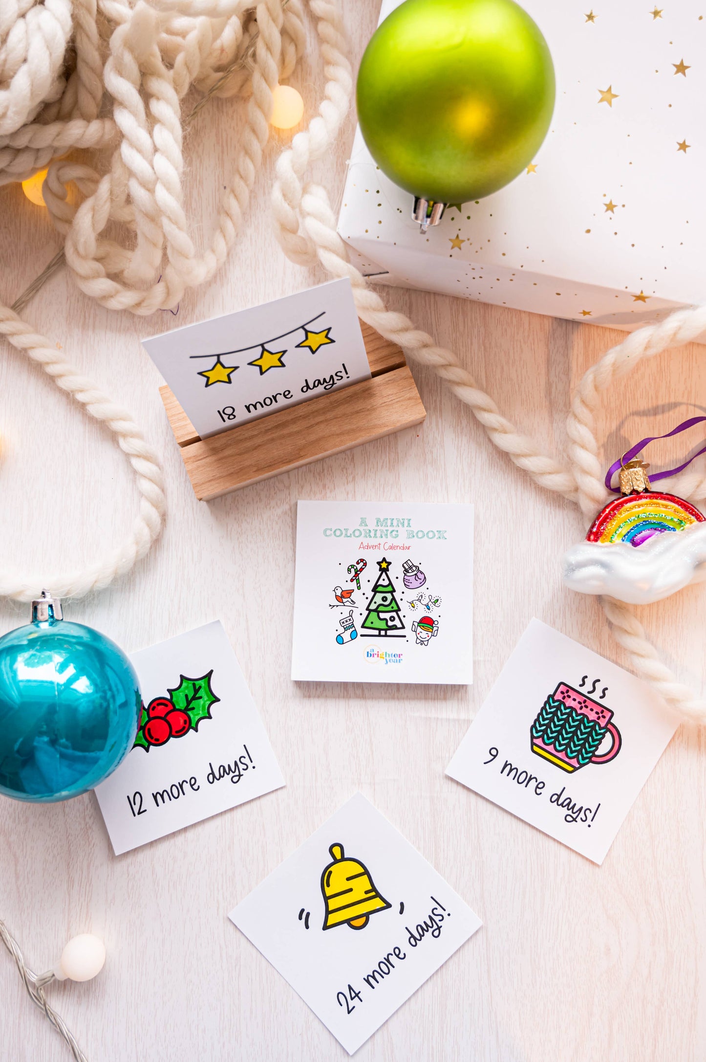 Color Your Own Advent Calendar, stocking stuffer, countdown