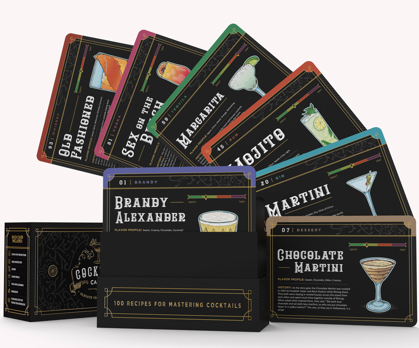 Cocktail Cards - 100 Cocktail Flashcards