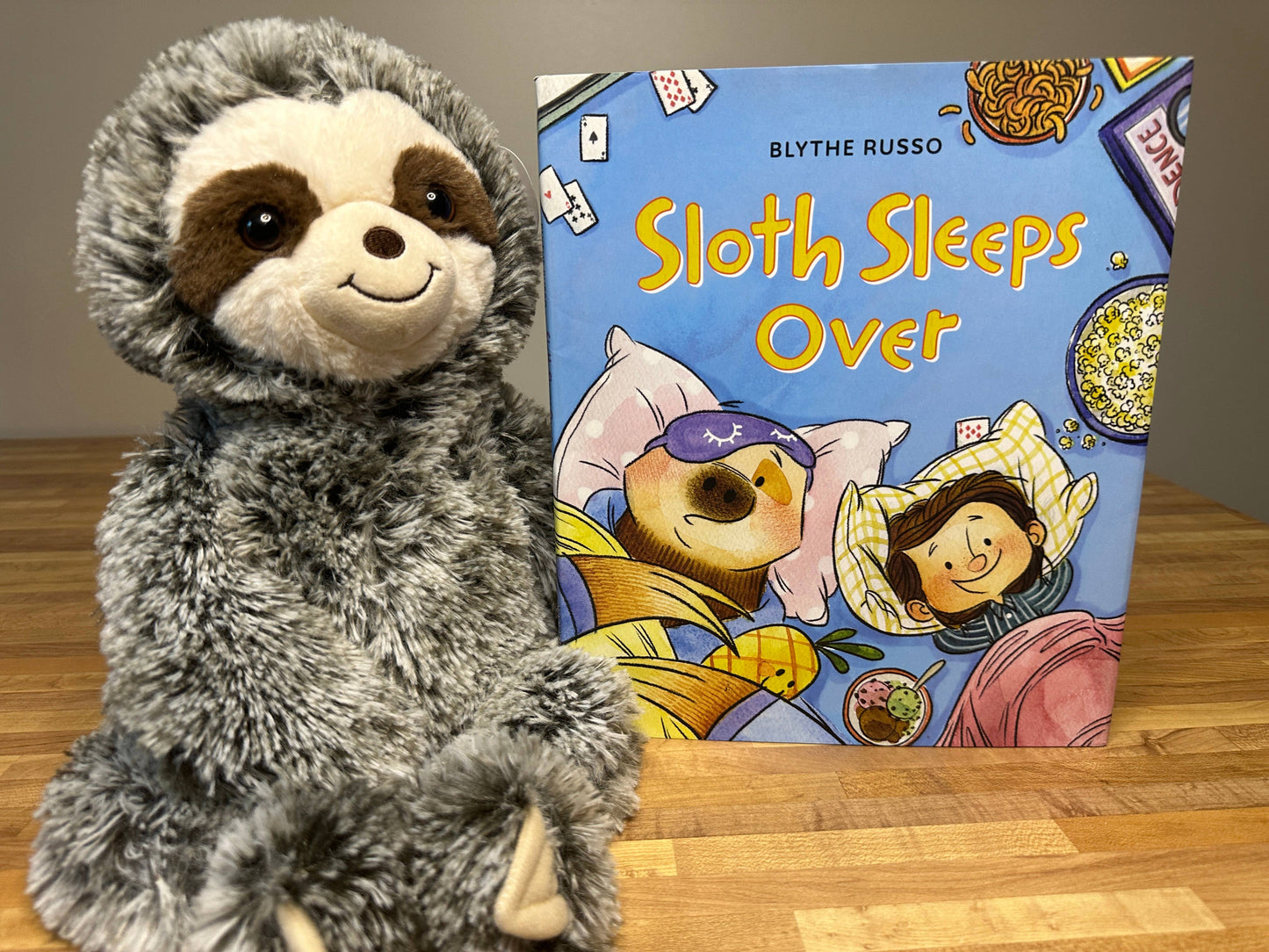 Sloth Sleeps Over + Sloth Plush - Hardcover Picture Book