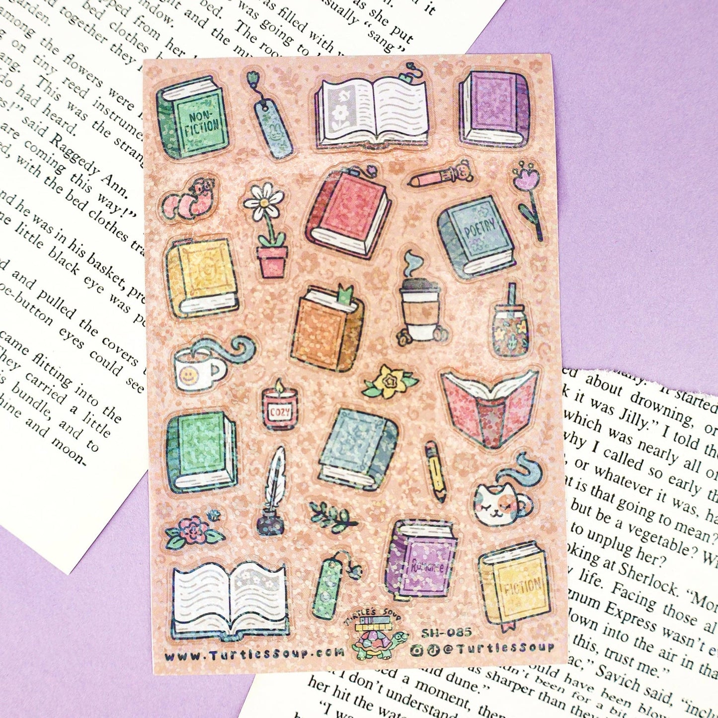 Books and Things | Bookish | Reader | Cute | Sticker Sheet