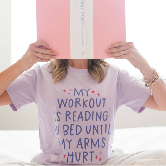 My Workout Is Reading - Pippi Tee - Lilac