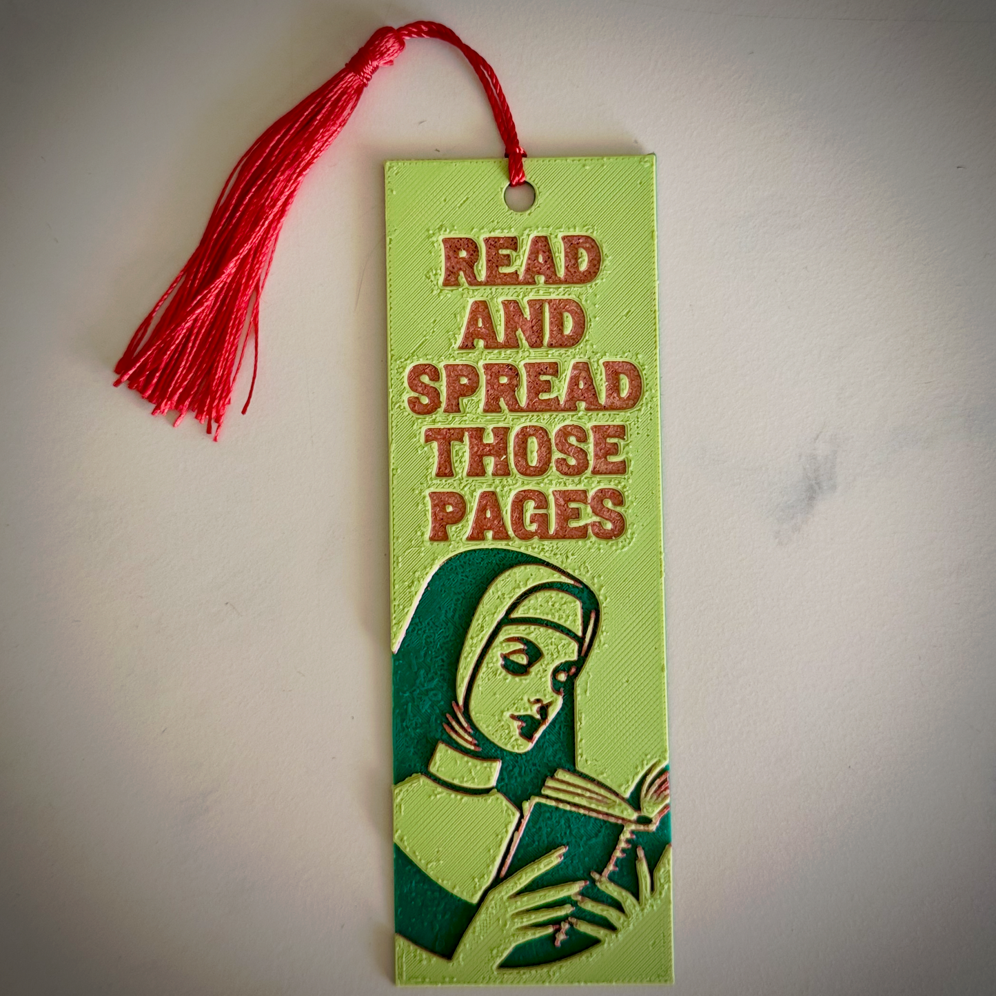 Read and Spread Those Pages 3D Bookmark