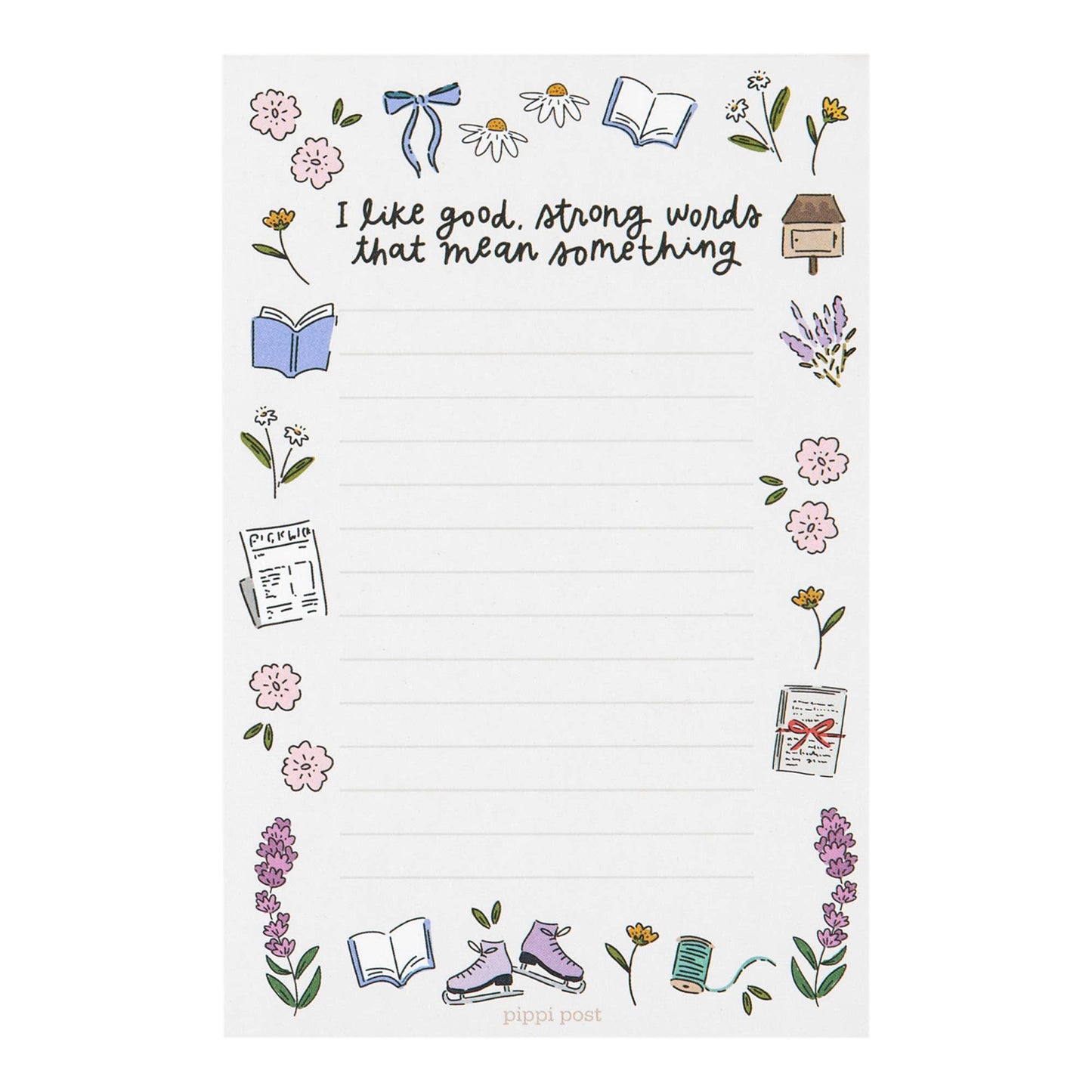 Good Strong Words Little Women 4x6 Notepad