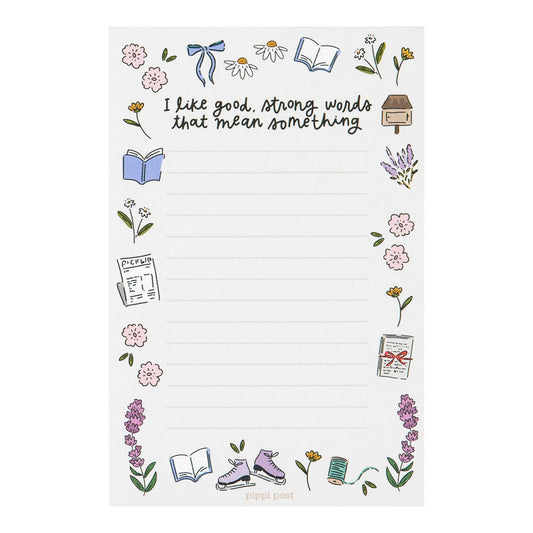 Good Strong Words Little Women 4x6 Notepad