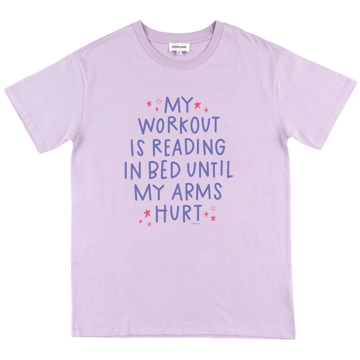My Workout Is Reading - Pippi Tee - Lilac