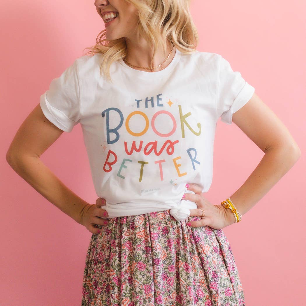 The Book Was Better Pippi Tee - White
