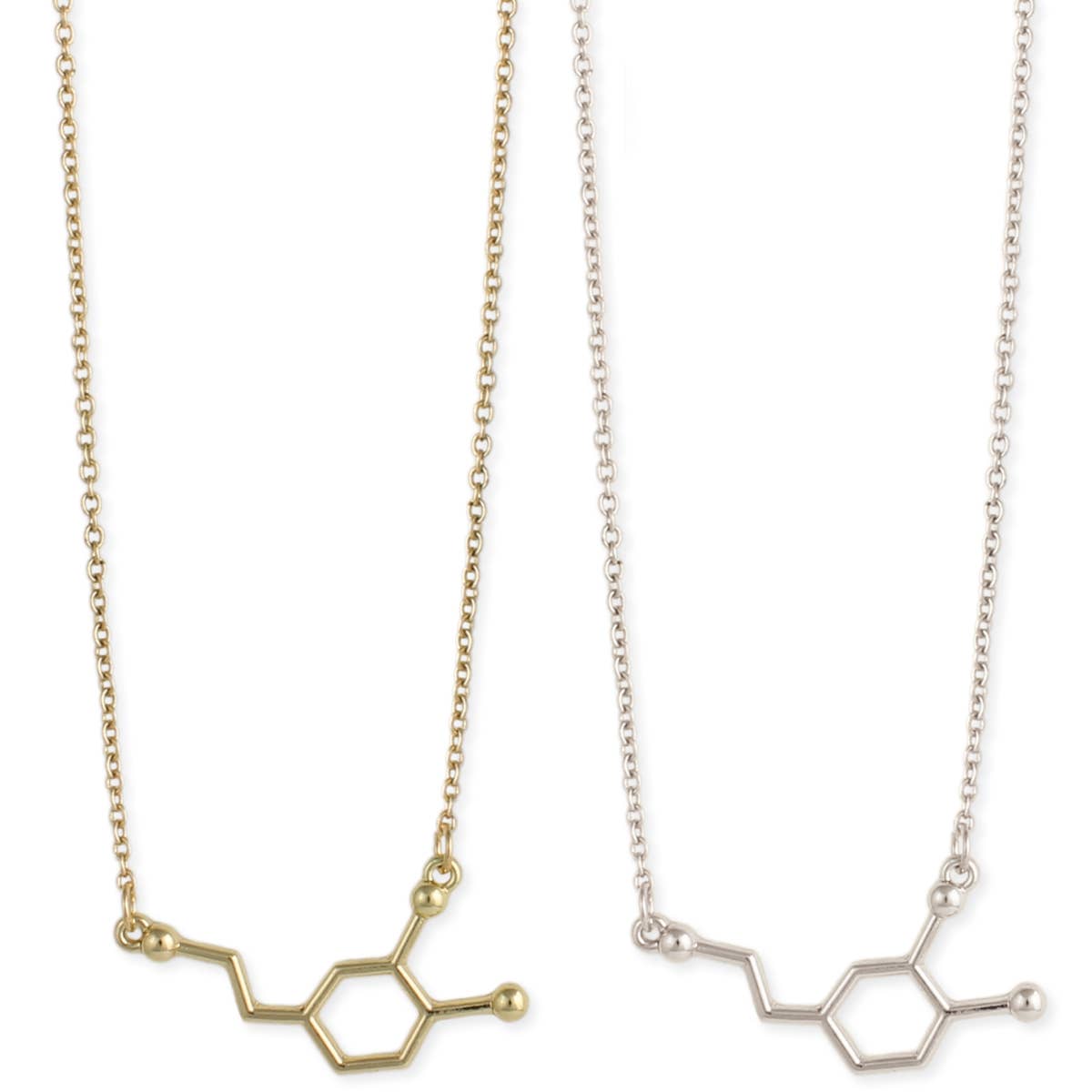Chemical Reactions Dopamine Molecule Necklace
