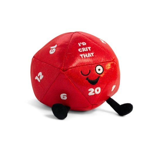 Dice Gamer Plush  "I'D Crit That"