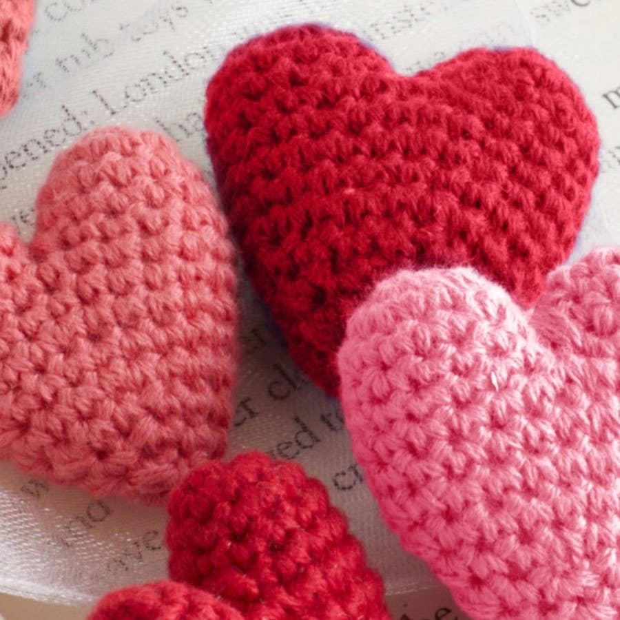 Mini Hearts Crocheted, Gift For Her, Love, Bowl Filler