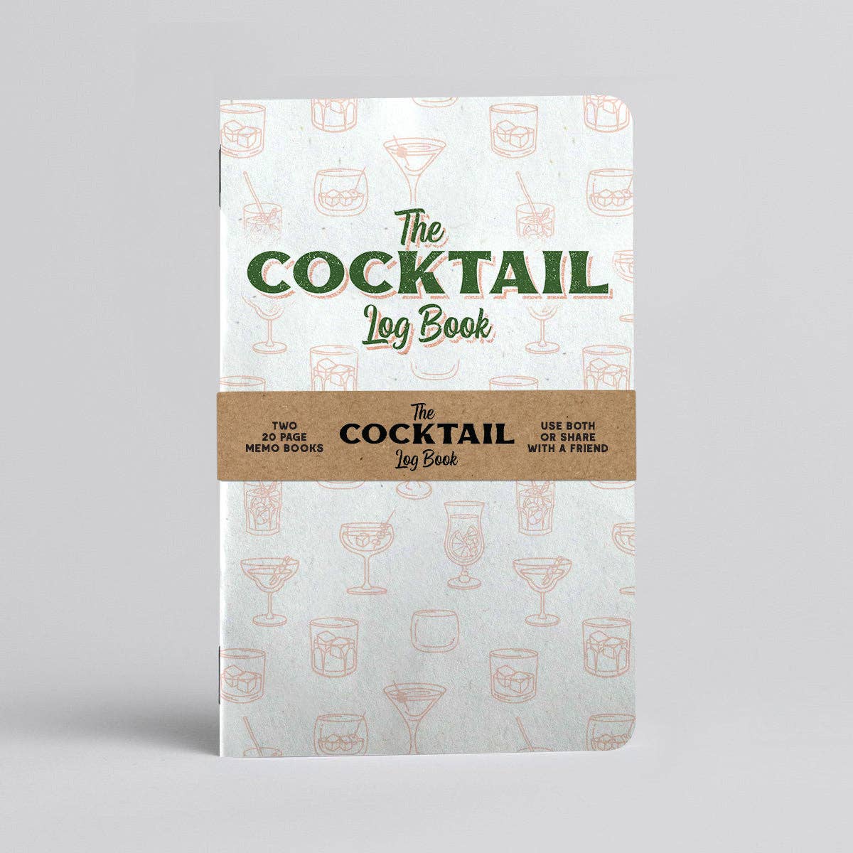 Cocktail Log Book - Two 20-page books - Record your Recipes