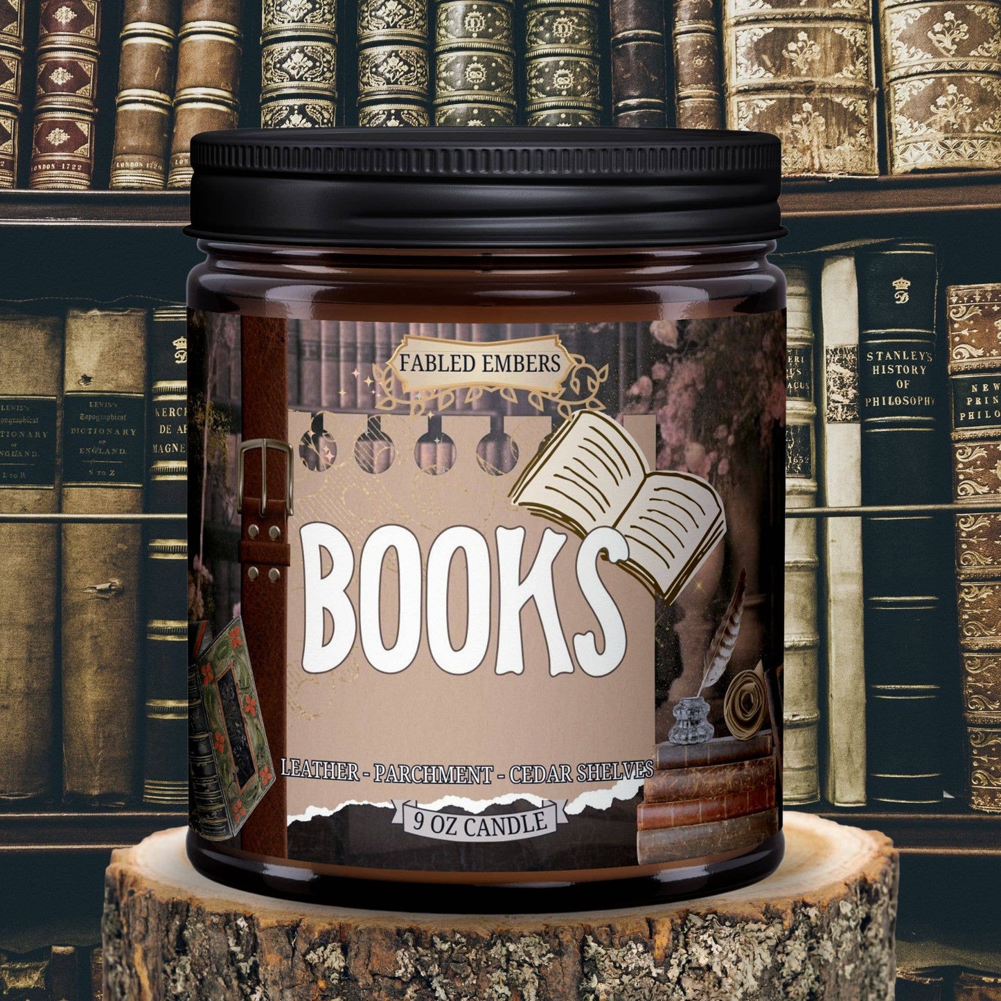 BOOKS bookish book lovers candle