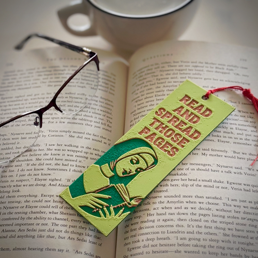 Read and Spread Those Pages 3D Bookmark