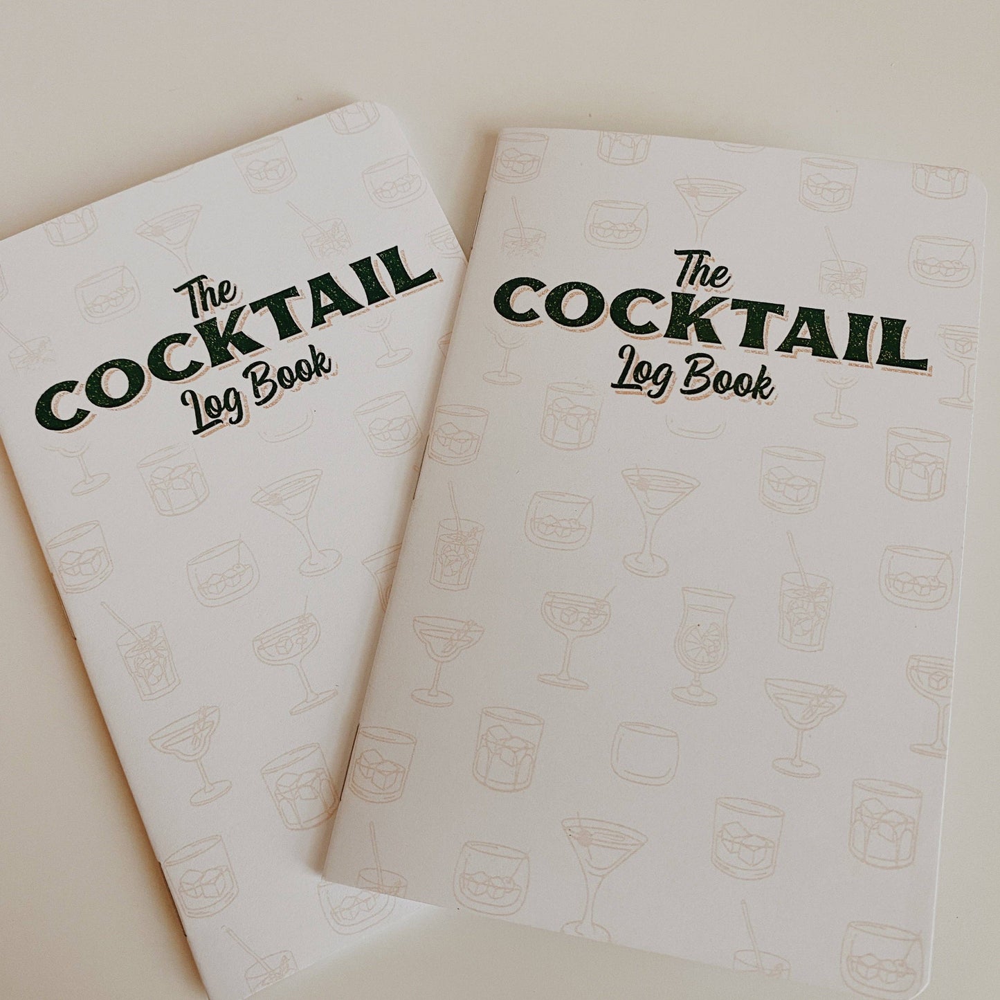 Cocktail Log Book - Two 20-page books - Record your Recipes
